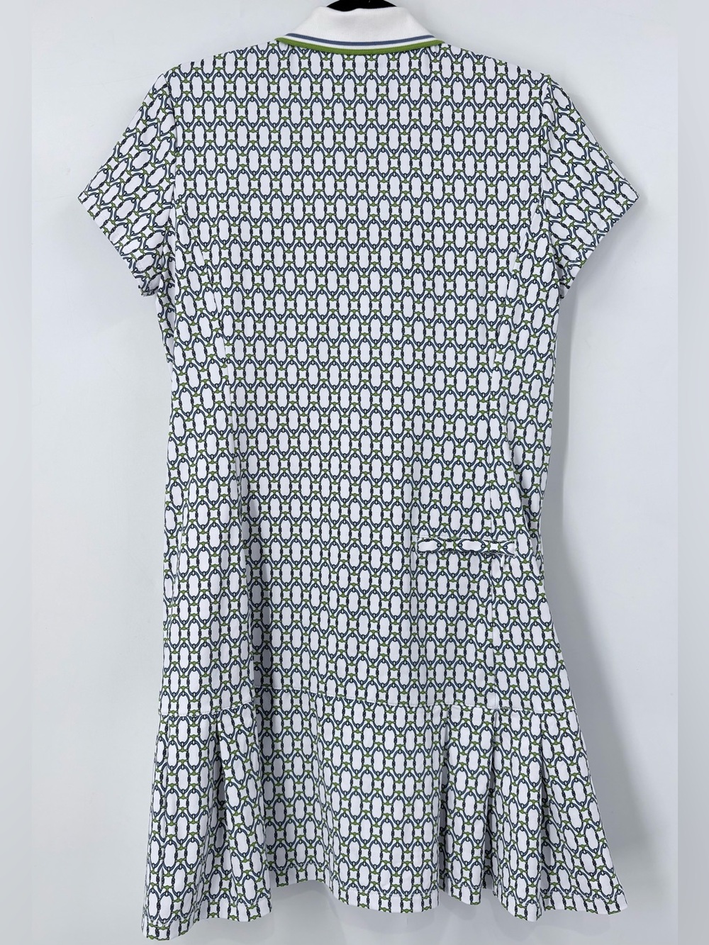 J. McLaughlin White Blue Green Signet Lock Dorte Dress - Picture 13 of 16